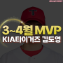 KIA타이거즈 김도영, 2024 KBO 3~4월 월간 MVP 선정!