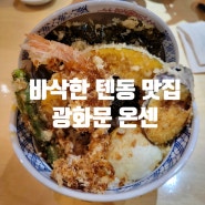 뚠뚠여지도 백아홉번째 여정 일식 바삭한 튀김이 맛있는 텐동 맛집 광화문 온센 방문 후기