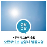 🌏 오존주의보 발령시 행동요령 안내 (+ 무더위 그늘막 운영)