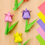 집콕취미 꽃종이접기 색종이꽃접기 튤립접기