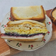 블루베리 양배추 계란 감자 토스트 레시피 최고의 토스트 조합