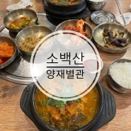 양재 맛집 점심 메뉴 추천 소백산양재별관