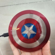 마블 캡틴아메리카 방패 어벤져스 보조배터리 초등학생 아이 사용해