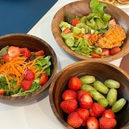 다이어트 시작! 포케 그릇 & 샐러드 그릇 장만하기! 우드볼 아카시아 나무 원형 샐러드볼 (내돈내산)
