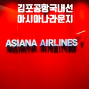 김포공항 아시아나 라운지 국내선 좌석 다과 편의시설