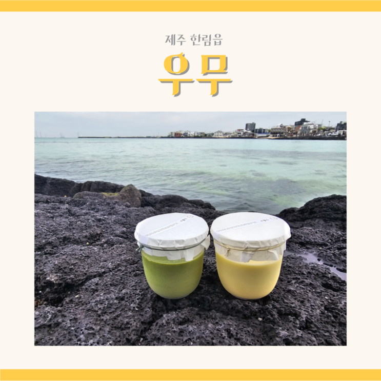 제주) 한림읍 우뭇가사리로 만든 푸딩 
