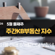 (5월 둘째주) 주간 KB부동산 지수: 서울 매매 6개월만의 보합세