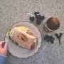 오늘의 아침 :: 치아바타 샌드위치 + 아이스 아메리카노