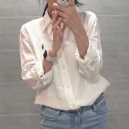 폴로 린넨셔츠 여성 코디 & 3년차 착용 후기 (여자흰셔츠코디)