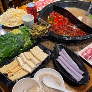 인천 송도맛집 마라 맛있는 곳 따룽훠궈 디너2인세트 후기