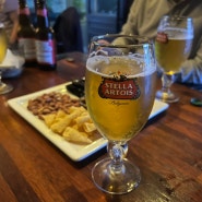 범어동 2차 맥줏집 썸호프에서 맥주 하이네켄