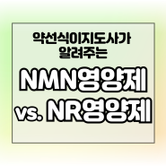 NMN 영양제 효능 비교분석 (NAD+ NR 과의 차이점)