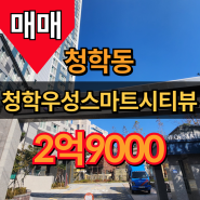 영도 우성 스마트시티뷰 청학동 신축 91A타입 저층 매매