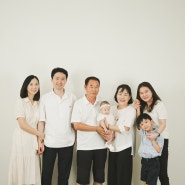 일산 시안 사진관 7명 가족사진 촬영과 백일 아기 여권사진 촬영