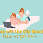 [Daily Expression] Chip off the Old Block (부모와 아주 닮은) 판박이(일대일영어회화, 직장인영어회화)