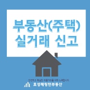 매매 계약 후 실거래 신고와 주택임대차 계약후 임대차 실거래 신고