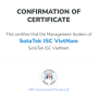 소타텍, ISO 9001:2015 품질 경영 시스템 인증 완료