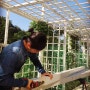 '24.5.11 Hami Garage TV - Making a carpenter's wooden greenhouse. / 캠핑장 작업 일상 4
