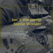 Isn't She Lovely - 스티비원더(Stevie Wonder) 가사ㅣ치기 쉬운 핑거스타일 기타 코드 타브 악보