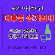 대전 중구 대흥동 상가임대 대흥동먹자골목 60평