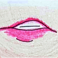입술을 깨무는 펜 색연필 인물화 그림 드로잉 일러스트 작품 그리기