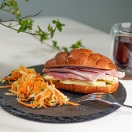잠봉뵈르 샌드위치 칼로리 잠봉프로마쥬 만들기 고메버터 디카페인커피 브런치 메뉴 만드는법
