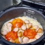 [요리] 전기밥솥으로 간단하게 만드는 “토마토 소시지 솥밥” (직장인 점심/도시락/밀프랩)