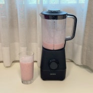 초고속 미니블렌더 슈브 믹서기 딸기우유 만들어먹기!