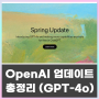 OpenAI 봄 업데이트 소식 총정리[GPT-4o(GPT-4옴니), 챗GPT 음성 보이스 ]