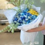 [ 강남구청역꽃집 ] 블루장미, 옐로우장미 100송이 로즈데이 성년의날 성년의날선물 , 부부의날