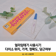 얼리임테기 사용시기 다이소 스마일 위치 가격 정확도 당근여부