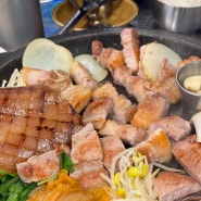 동명동 고기집 탁모네집 고기한판 퀄리티 좋은 고기가 구워서 나오는 곳.