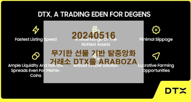 무기한 선물기반 거래소, DTX를 알아봅시당! : 네이버 블로그