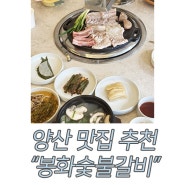 양산 돼지갈비 / 양산 맛집 봉화숯불갈비 추천