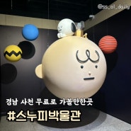 경남 사천미술관 가볼만한곳 스누피 무료 한국특별전