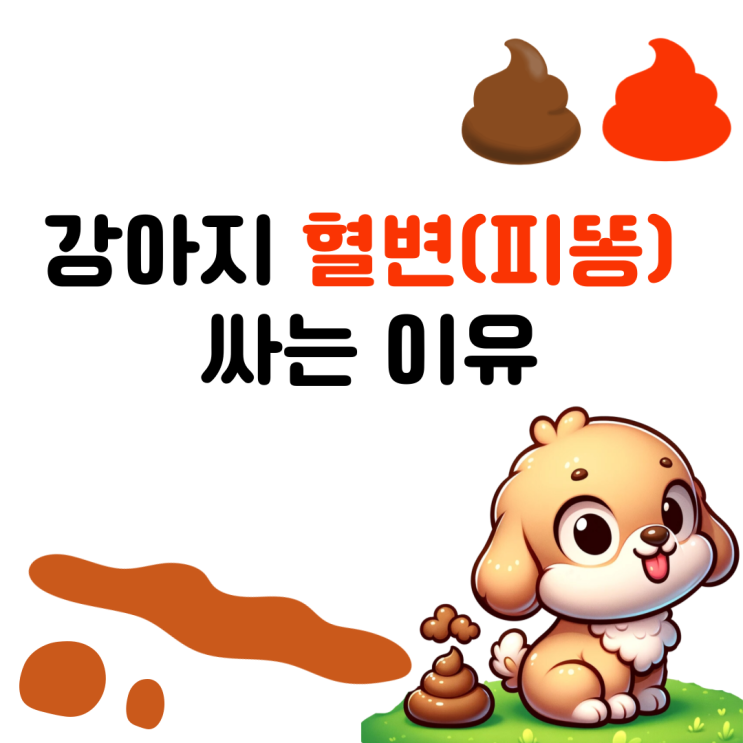 강아지가 혈변을 싼다면? 강아지가 피똥 싸는 이유 : 네이버 블로그