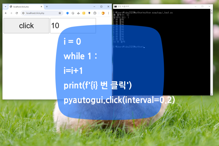 파이썬 오토마우스 클릭 python pyautogui : 네이버 블로그