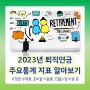 2023년 퇴직연금 주요통계 지표 알아보기 : 원리금보장형 vs 실적배당형 수익률, 총비용부담률, 연금수령 비율 등