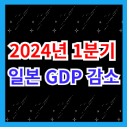 2024년 1분기 일본 GDP 전기대비 0.5% 감소