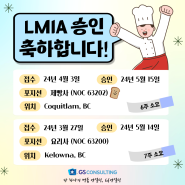 ✨ LMIA 승인 – 케이스 2건 (제빵사, 요리사) ✨
