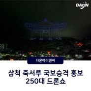 삼척 죽서루 국보승격 홍보 250대 드론라이트쇼