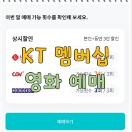 KT 멤버십 영화 예매 방법 : VIP 무료, 등급 할인 과정은?