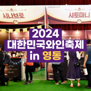 2024 대한민국와인축제 기본정보 개막식 주차장 가수 충북 영동