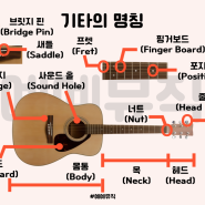 기타 레슨 : 기타의 구조와 명칭 <부평실용음악학원 예예뮤직>