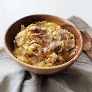 5분완성 까르보나라덮밥 만들기 계란 베이컨 요리