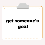 영어 이디엄 get someone's goat, hatchet job 둘을 공부해 볼까요?