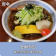 [서울 성수] 냉소바가 맛있는 일식 맛집 "소바식당"