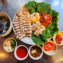 샤로수길술집 생굴보쌈 홍합탕 안주 맛있는 진주상회