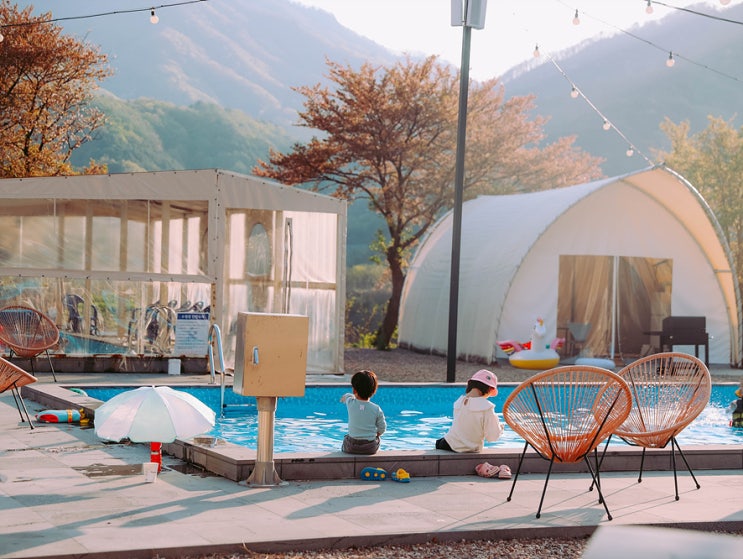 경남 글램핑장 추천 부산근교 아이랑 가볼만한곳 산청 산가원 글램핑 넓은 수영장 놀거리 굿 : 네이버 블로그