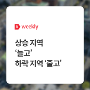 [weekly R] 상승 지역 ‘늘고’ 하락 지역 ‘줄고’ - 부동산R114